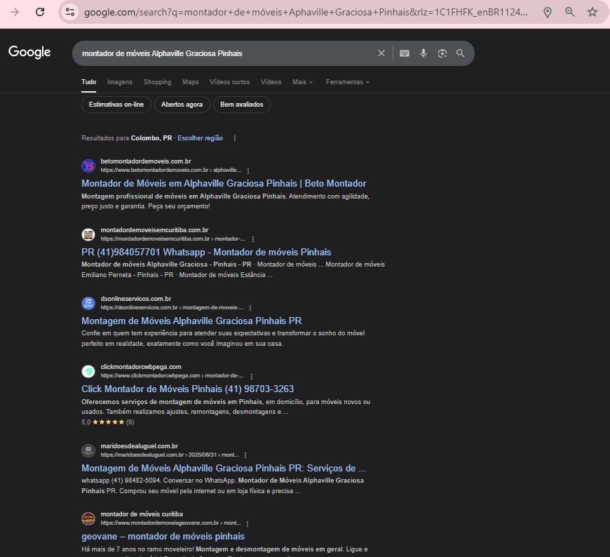 Busca Google - Alphaville Graciosa