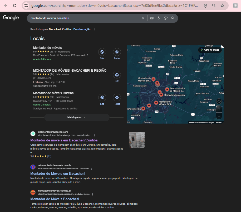 Busca Google - Bacacheri