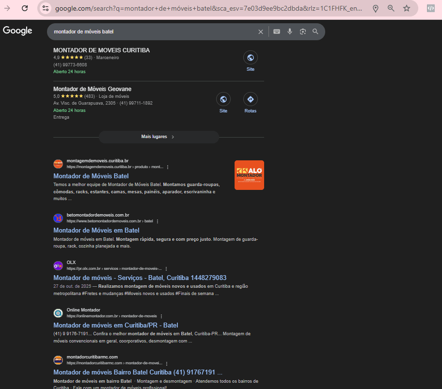 Busca Google - Batel