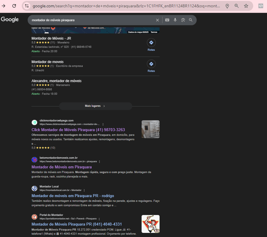 Busca Google - Piraquara