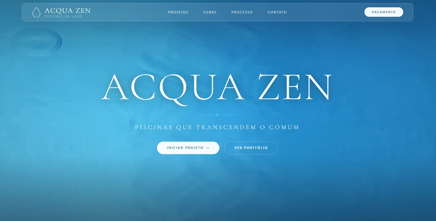 Template Acqua Zen - Piscinas & Lazer