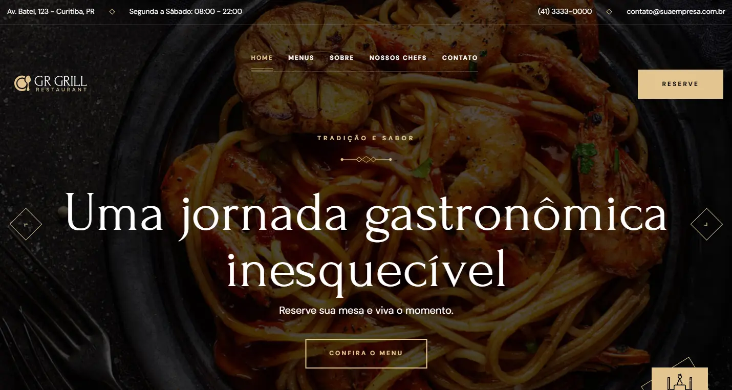 Template GR Grill Restaurant - Gastronomia