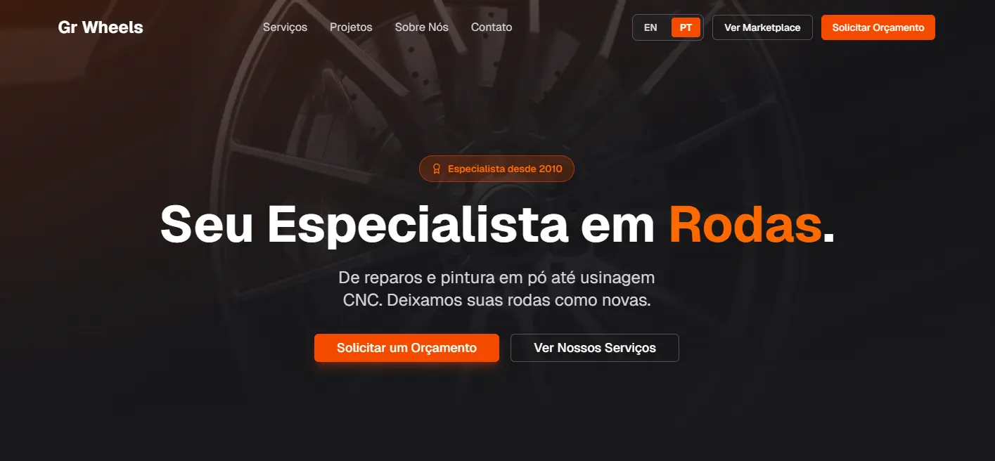 Template Gr Wheels - Automotivo